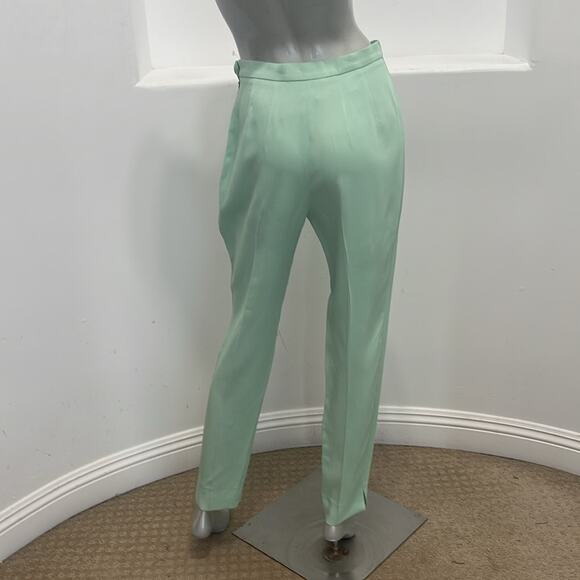 Cheap And Chic By Moschino Women High  Waist Slim Leg Ankle Pants Green Size 8 - Picture 2 of 11